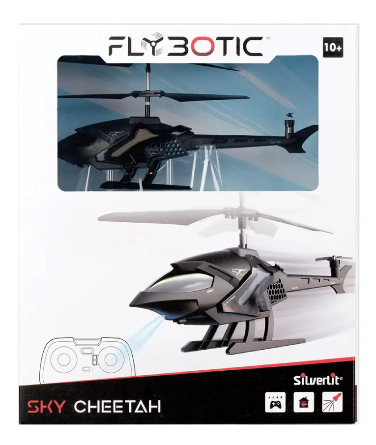 Flybotic Τηλεκατευθυνόμενο Ελικόπτερο Mαύρο Sky Cheetah  (7530-84718) Silverlit Ηλικία 10+