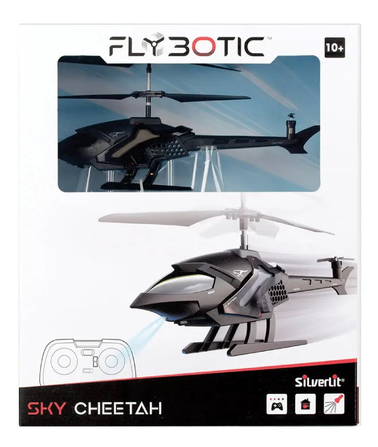 AS CLEMENTONI - Flybotic Τηλεκατευθυνόμενο Ελικόπτερο Mαύρο Sky Cheetah (7530-84718) Silverlit Ηλικία 10+