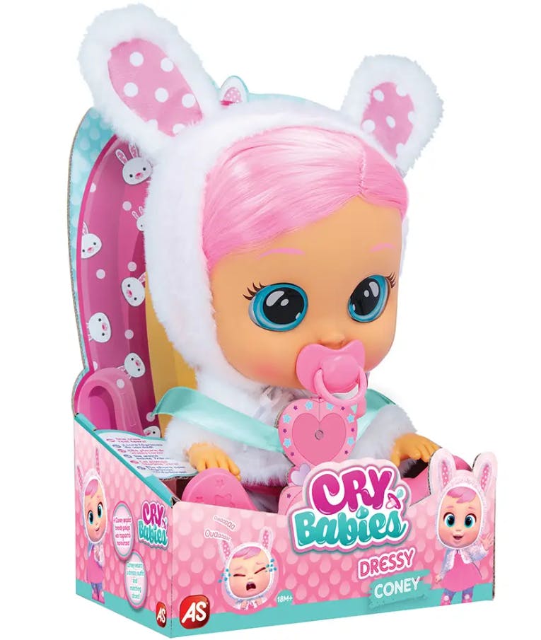 AS ΚΛΑΨΟΥΛΙΝΙΑ CRY BABIES Κούκλα Dressy Coney (4104-81444) Ηλικία 18μ+