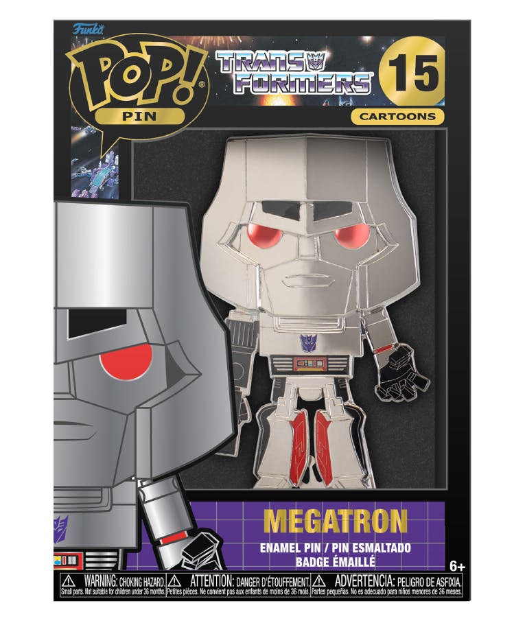 Funko Pop! Cartoons: Transformers - Megatron  15 Large Enamel Pin TRNPP0001