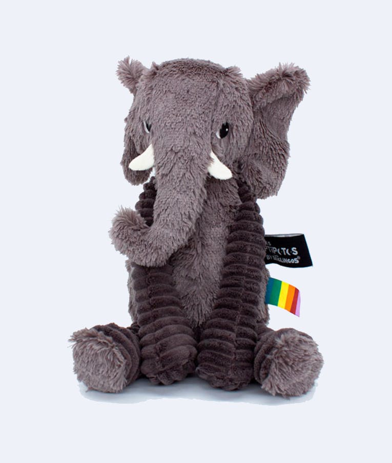Les Ptipotos - Dimoitou The Elephant Grey - Λούτρινος Ελέφαντας Γκρι Διάσταση 35x21x11cm Ηλικία 0+ 72803 By Les Deglingos
