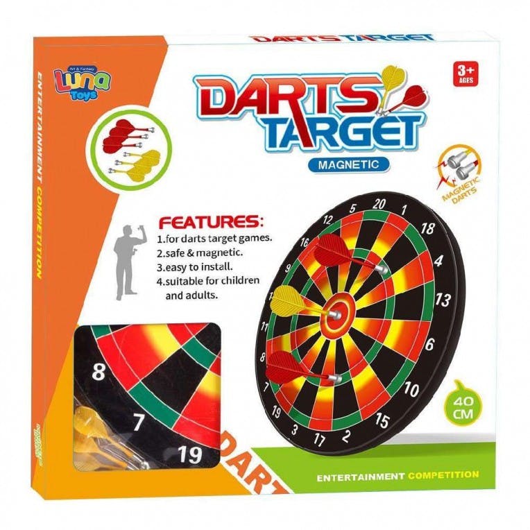 Luna Toys Darts Target Magnetic - Στόχος με μαγνήτη  40x2.5x40cm  Ηλικία 3+  Diakakis 000622246