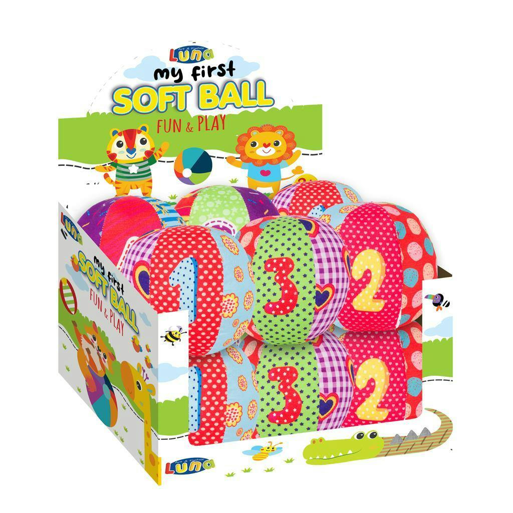 Luna Toys  Mini Soft Ball - Μπάλα Υφασμάτινη με Κουδουνίστρα 13cm Diakakis 000622165