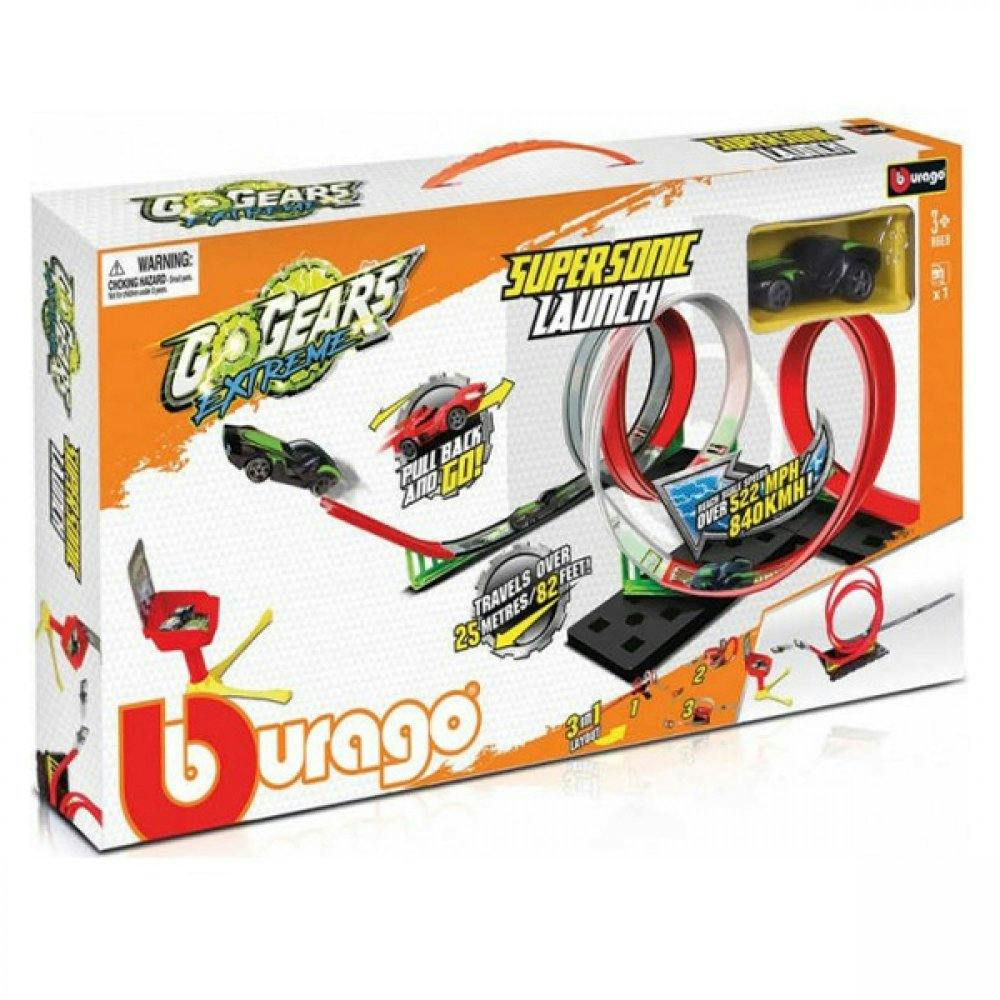 BΒURAGO - BBURAGO Πίστα GoGears Extreme Supersonic Launch Plays 1 Car Ηλικία 3+  18-30533