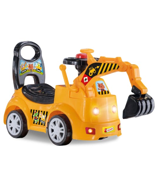 REAL FUN TOYS - Carotina Ride On Bulldozer + Games + Memo Μπουλτόζα με εκπαιδευτικά Puzzle Ηλικία 18-36 Μηνών Lisciani Real Fun Toys 102242