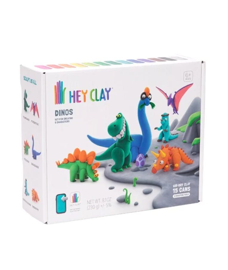  Claymates DINOS Πολύχρωμος Πηλός Modeling Air-Dry Clay, 15 Colors Cans + 2 Sculpting Tools 440049 15016 Ηλικία 3+