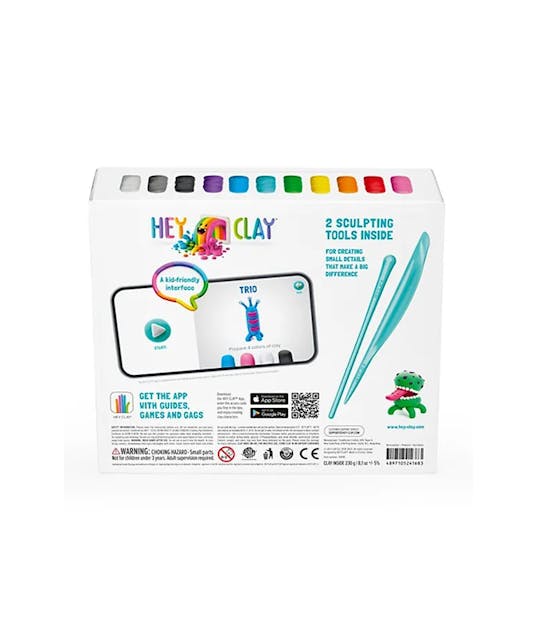 HEY CLAY - Hey Clay Claymates ALIENS Πολύχρωμος Πηλός Modeling Air-Dry Clay, 15 Colors Cans + 2 Sculpting Tools 4400511 15019 Ηλικία 3+