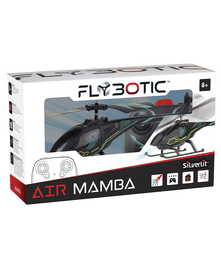 Silverlit FLYBOTIC AIR MAMBA Τηλεκατευθυνόμενο Ελικόπτερο  Μαύρο  Ηλικία 8+  7530-84753