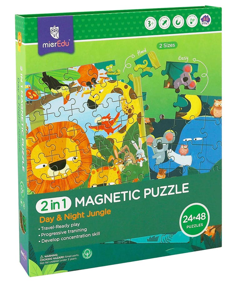 MIER EDU - Mier Edu Μαγνητικό Παζλ 2 σε 1 ΔΑΣΟΣ - 2in1 Magnetic Puzzle FOREST  (24+48τμχ) Ηλικία 3+ ΜΕ183