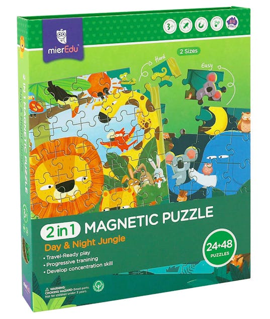 MIER EDU - Mier Edu Μαγνητικό Παζλ 2 σε 1 ΔΑΣΟΣ - 2in1 Magnetic Puzzle FOREST  (24+48τμχ) Ηλικία 3+ ΜΕ183