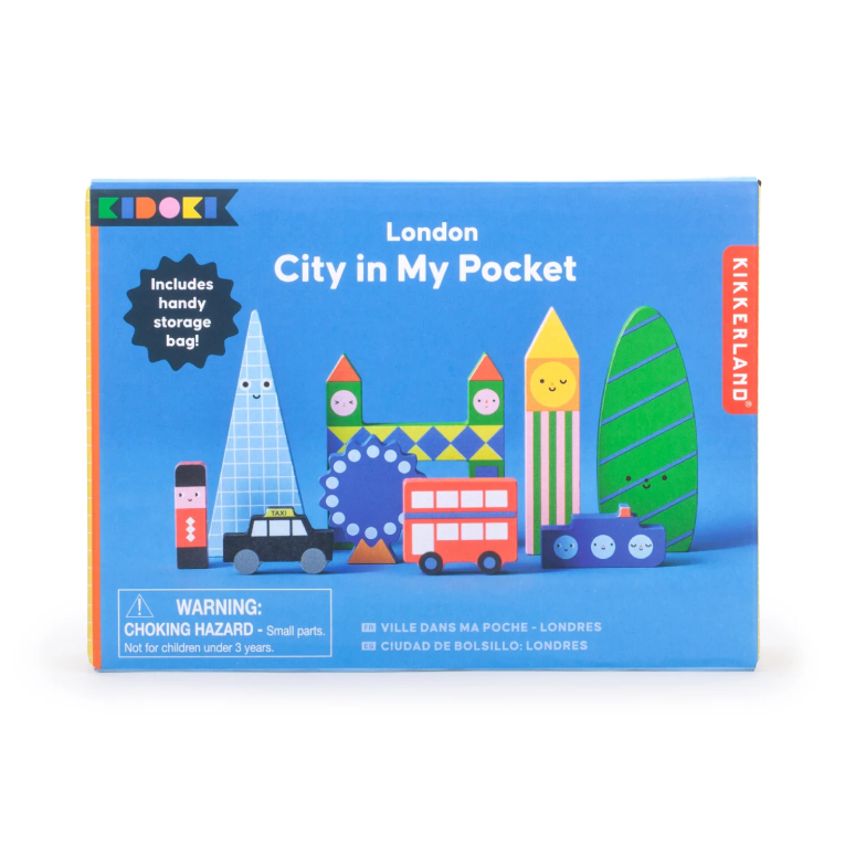 KIKKERLAND -  Ξύλινο Παιχνίδι ΜΑΘΑΙΝΩ ΤΟ ΛΟΝΔΙΝΟ - LONDON CITY IN MY POCKET KID35-F