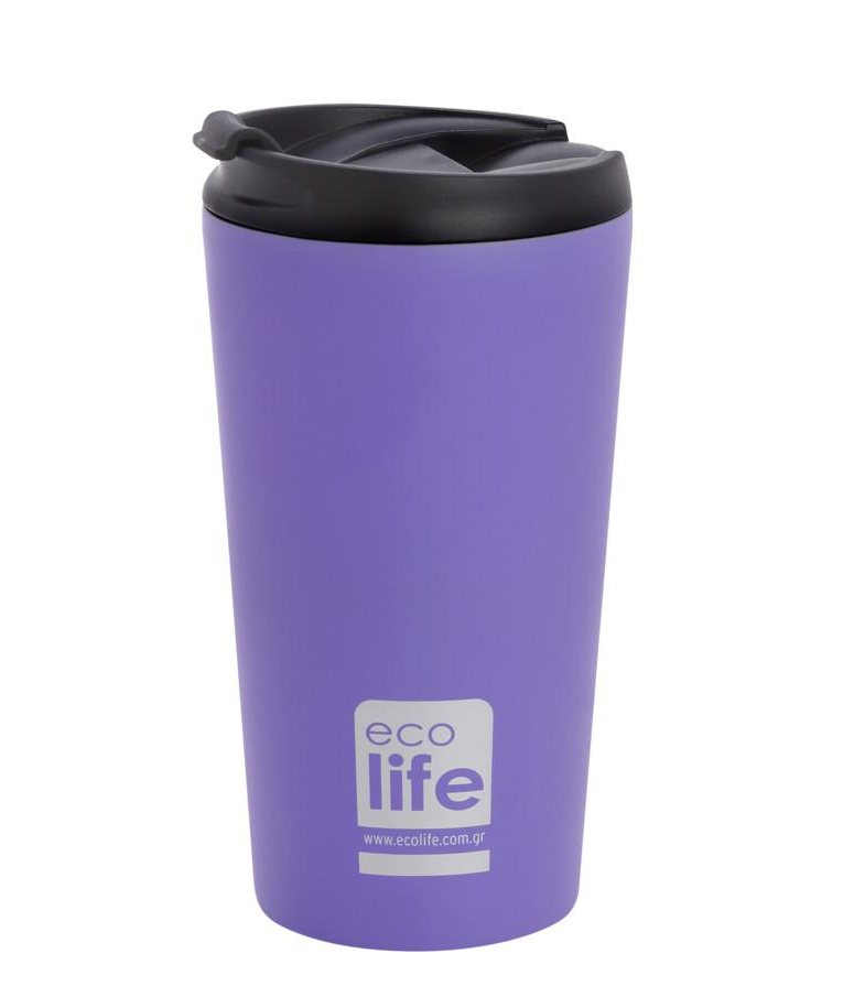 ECOLIFE - Ποτήρι Θερμός Λιλά 370ml Coffee Cup Lilac matte 0.37lt 33-BO-4013 Ecolife