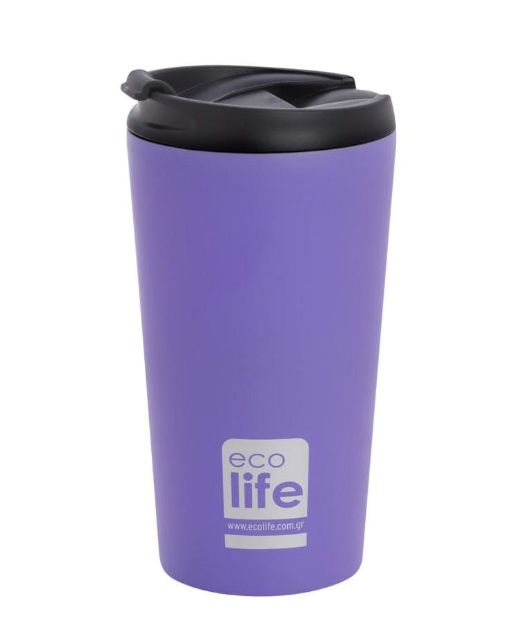 Ποτήρι Θερμός για καφέ Λιλά 370ml Coffee Cup Lilac matte 0.37lt 33-BO-4013 Ecolife