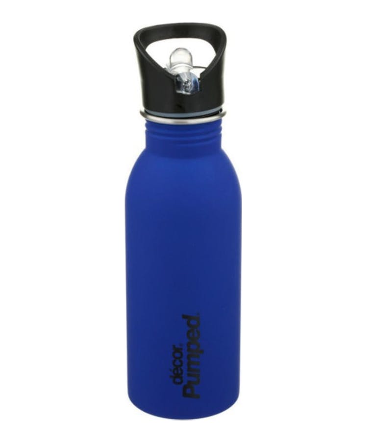 Ecolife Μεταλλικό Ανοξείδωτο Μπουκάλι Με εσωτερικό καλαμάκι Decor 500ml Μπλε 33-DE-004
