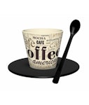 Κούπα IDrink RPET ID5225 Espresso Με Κουταλάκι Και Πιατάκι R-PET WITH CUP+SPOON 90ml 5225
