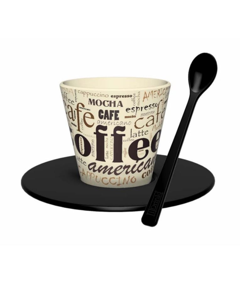 Κούπα IDrink RPET ID5225 Espresso Με Κουταλάκι Και Πιατάκι R-PET WITH CUP+SPOON 90ml 5225
