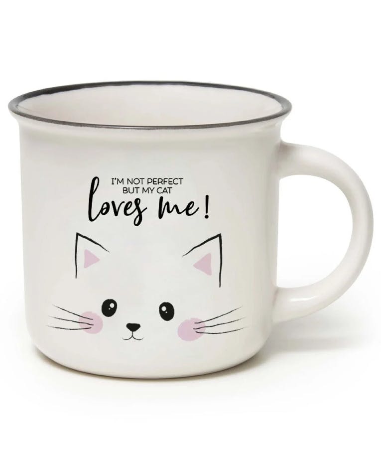 Legami Milano Mug-Tasse Cup-Puccino Take a Break -Cat -Κούπα από Πορσελάνη Λευκή 350ml CUP0014