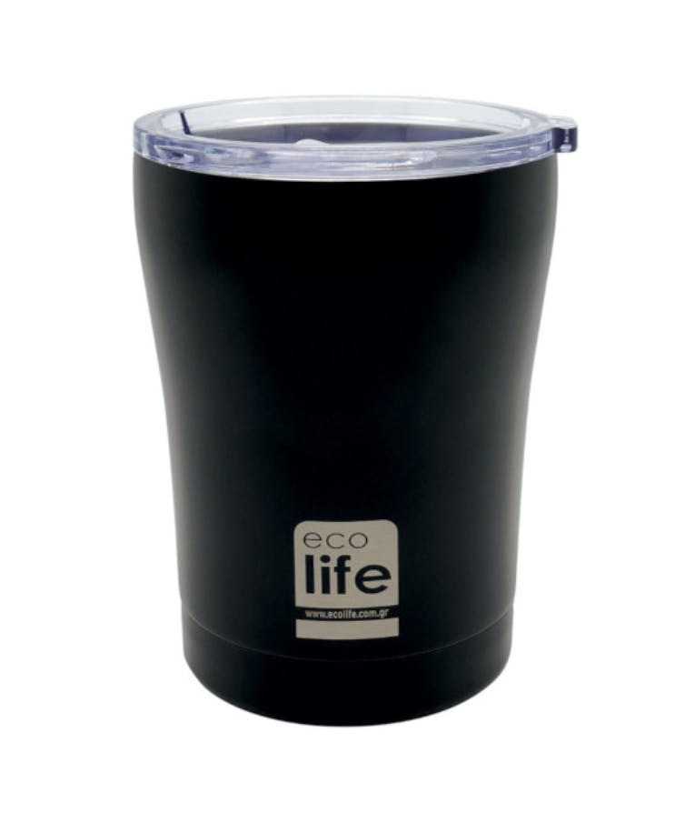 Ποτήρι Θερμός για καφέ Μαύρο 300ml Coffee Cup Black 0.30lt 33-BO-4114 Ecolife