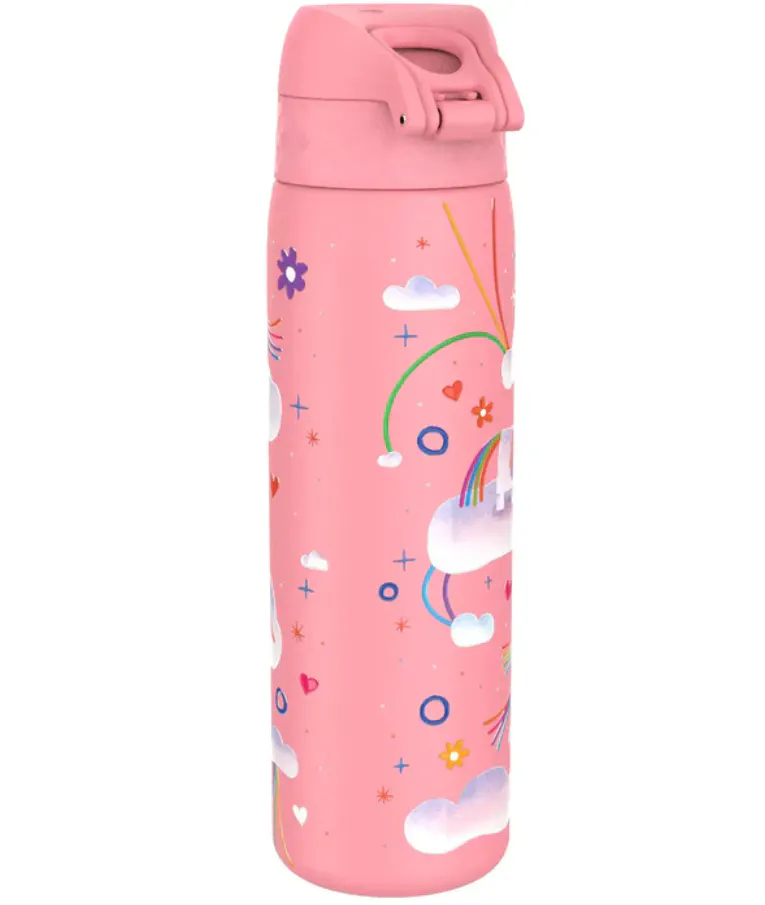 ION8 - Ion 8 Leak Proof Sports Bottle Παγούρι Slim Unicorn Rainbow Μονόκερος Ροζ 600ml I8RF500PPUNIRAIN