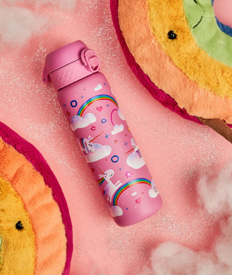 ION8 - Ion 8 Leak Proof Sports Bottle Παγούρι Slim Unicorn Rainbow Μονόκερος Ροζ 600ml I8RF500PPUNIRAIN