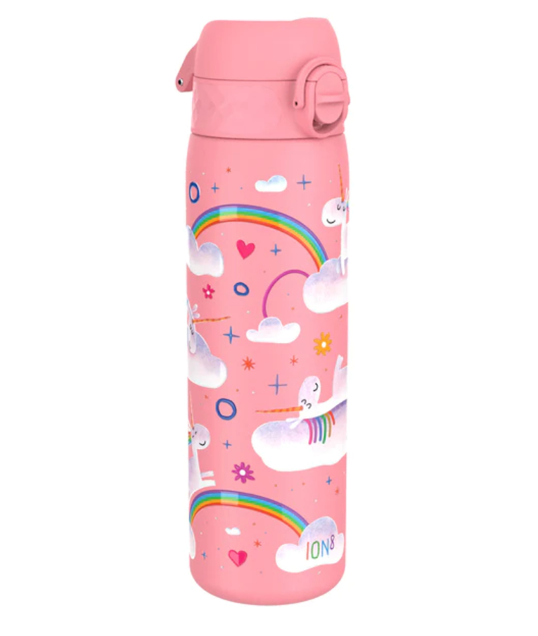 Ion 8 Leak Proof Insulate Steel Water Bottle Μπουκάλι ισοθερμικό μεταλλικό Ανοξείδωτο Ατσάλι Slim Ροζ 500ml I8TS500PPUNIRAIN