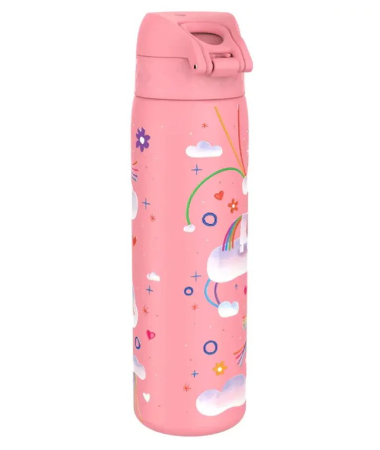 ION8 - Ion 8 Leak Proof Insulate Steel Water Bottle Μπουκάλι ισοθερμικό μεταλλικό Ανοξείδωτο Ατσάλι Slim Ροζ 500ml I8TS500PPUNIRAIN