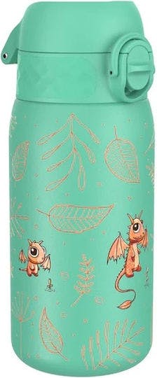 Ion8 Leak Proof Kids Water Bottle Stainless Steel DRAGONS Παιδικό Παγούρι Δράκοι Βεραμάν 400ml  I8SS400PTDRAG