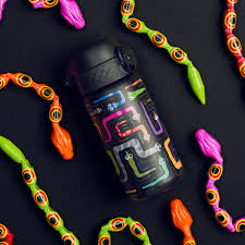 ION8 - Ion8 Leak Proof Kids Water Bottle Vacuum Insulated SNAKES Ισοθερμικό Παιδικό Παγούρι Φιδάκια Μαύρο 320ml  I8TS320PKSNAKE