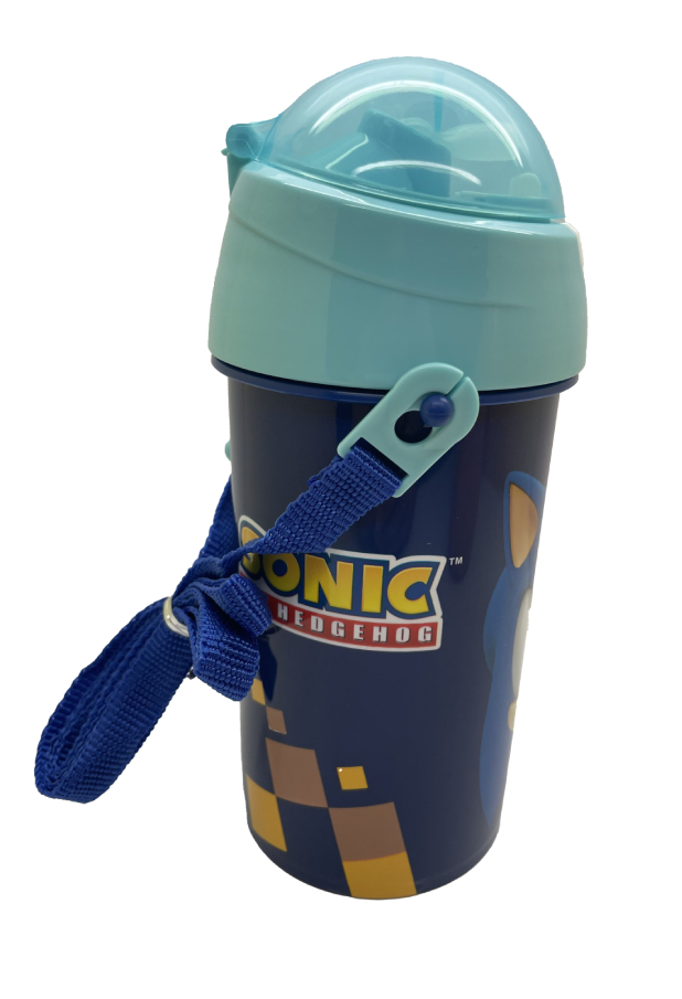 GIM - Gim Παιδικό Πλαστικό Παγούρι Με Καλαμάκι SONIC CLASSIC 500ml  | Ηλικία 4+  572-51209