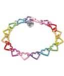 Charm it! Rainbow Heart Link Bracelet - Χρωματιστό Μπρασελέ σε σχήμα Καρδιάς  CT06-01