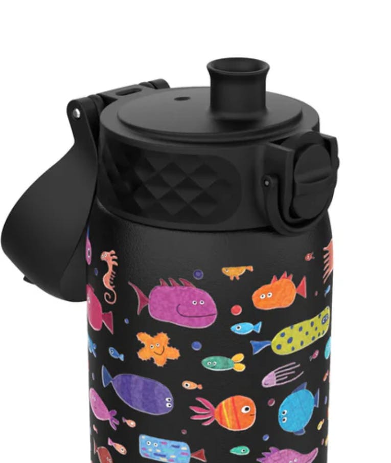 Ion 8 Leak Proof Stainless Steel Vacuum Insulated ThermoShield Fish Black 320ml Μπουκάλι Ανοξείδωτο Ατσάλι I8TS320PKFISH