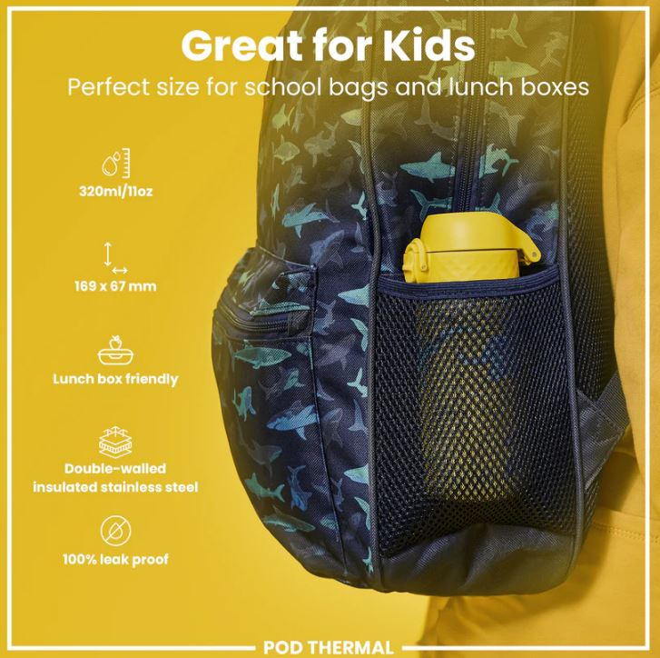 ION8 - Ion8 Leak Proof Stainless Steel Vacuum Insulated ThermoShield DINO 320ml Μπουκάλι Ανοξείδωτο I8TS320PYDINO