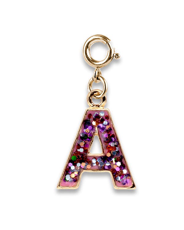 ! Gold Glitter Initials Α CHARM  CT01-25