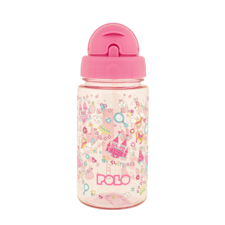 POLO -  Tritan Water Bottle with Strap 450ml Παγούρι Νερού σε χρώμα ΡΟΖ PRINCESS 9-48-001-8315