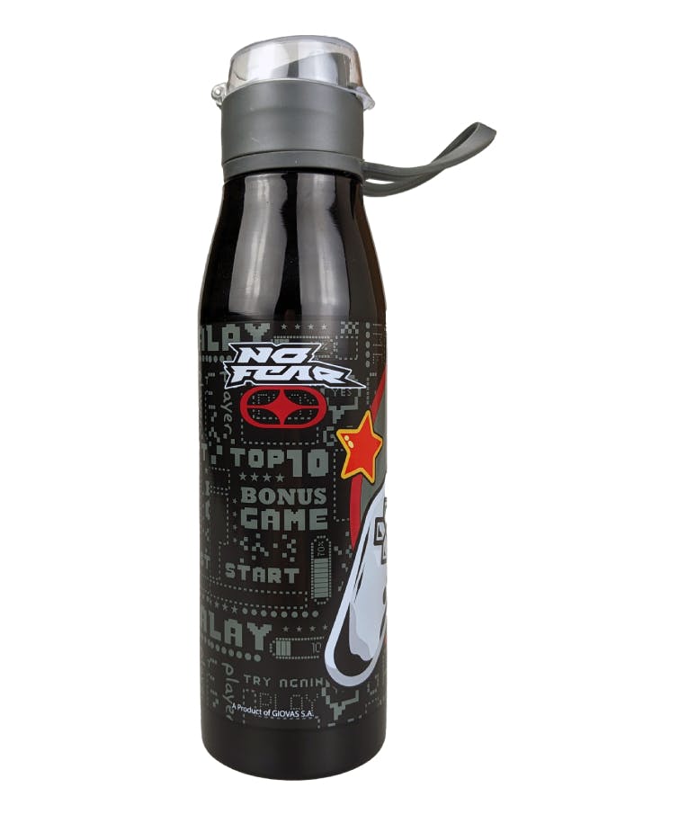 BMU - Back Me Up NO FEAR GENERIC PLAY GAME Ανοξείδωτο Stainless Steel Παγούρι  Μαυρο 600ml 570-50249