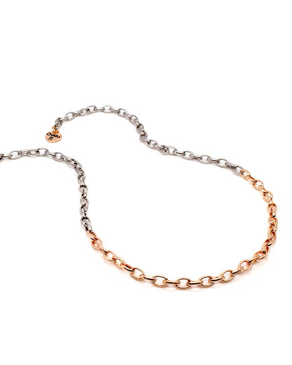 ! Two Tone Chain Necklace - Δύχρωμη Αλυσίδα Λαιμού Χρυσή-Ασημένια CT06-03