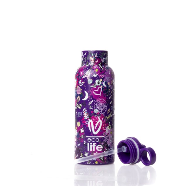 ECOLIFE - Lifegreen Μεταλλικό Μπουκάλι Thermos 500ml VASILIKI - DAS  Χρώμα Μωβ  33-BO-2321