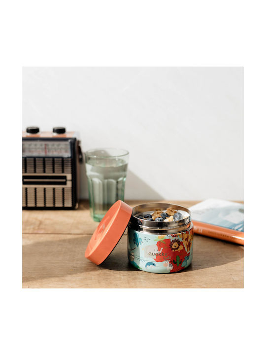 QUOKKA -  Thermal Stainless Steel Food Jar MAP OF LIFE - Παιδικό Δοχείο Φαγητού Θερμός  Ηλικία 4+    40098