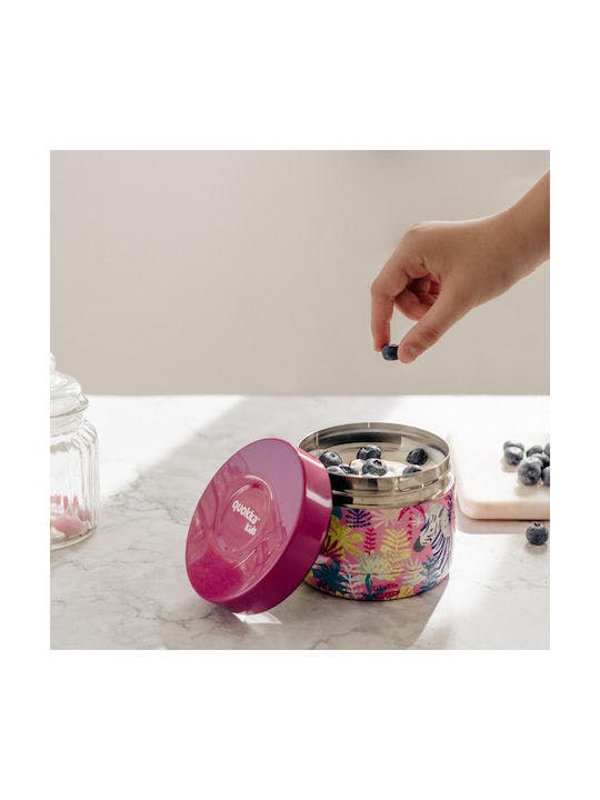 QUOKKA -  Thermal Stainless Steel Food Jar ZEBRAS - Παιδικό Δοχείο Φαγητού Θερμός  Ηλικία 4+    40099