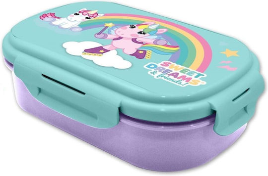 Kids Rectangular Lunch Box with Cutlery SWEET DREAMS Φαγητοδοχείο με Χώρισμα και Πηρούνι KL11515