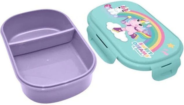 SWEET DREAMS & FRIENDS - Kids Rectangular Lunch Box with Cutlery SWEET DREAMS Φαγητοδοχείο με Χώρισμα και Πηρούνι  KL11515