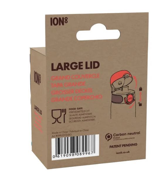 ION8 - Ανταλλακτικά Καπάκι παγουριού Ion8 Μαύρο για μεγάλο Στόμιο I8RLIDV2LRG