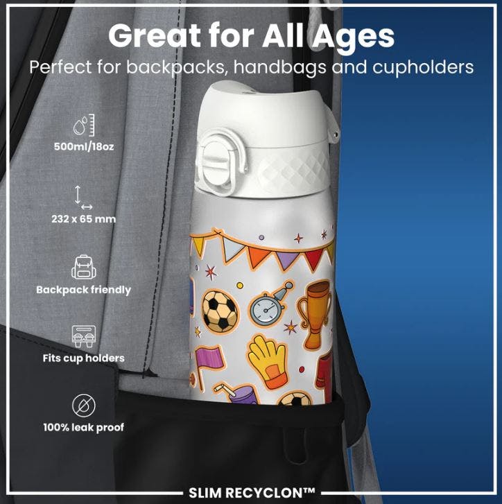 ION8 - Ion8 Leak Proof Kids Water Bottle Pod Παιδικό Παγούρι 600ML Ποδόσφαιρο I8RF500PIFOOT