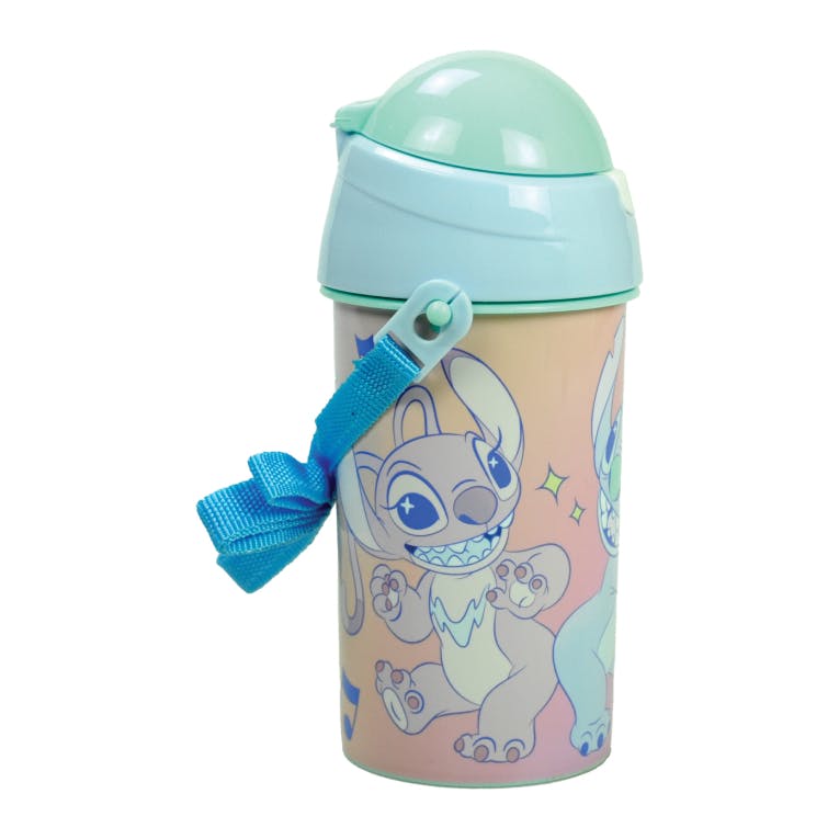 Gim Πλαστικό Παγούρι FD STITCH με καλαμάκι και κορδόνι  500ml  BPA FREE  552-04209