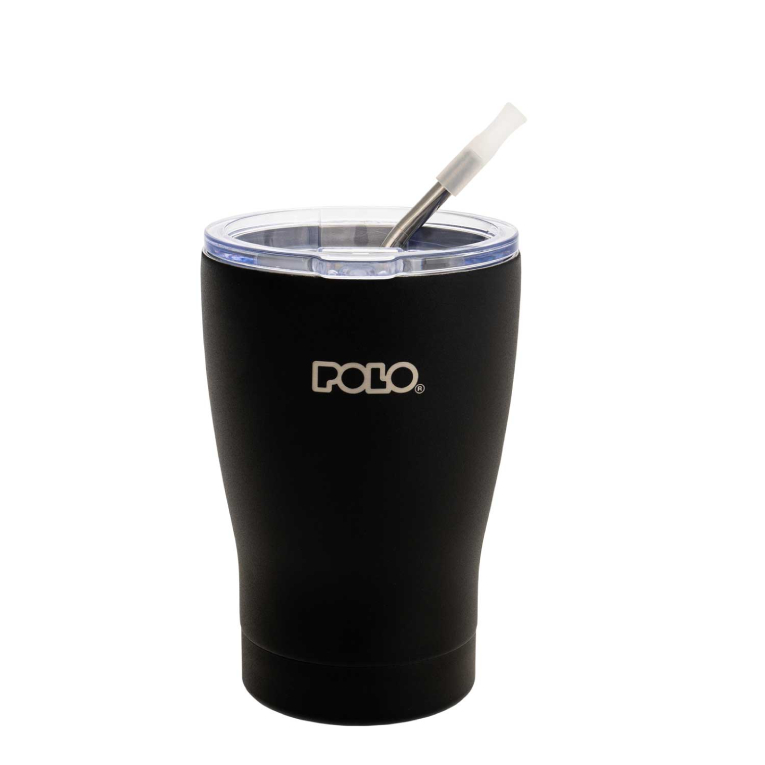Polo Coffee Mug Ανοξείδωτη Κούπα Θερμός 350ml  Χρώμα Μαύρο 9-49-024-2000
