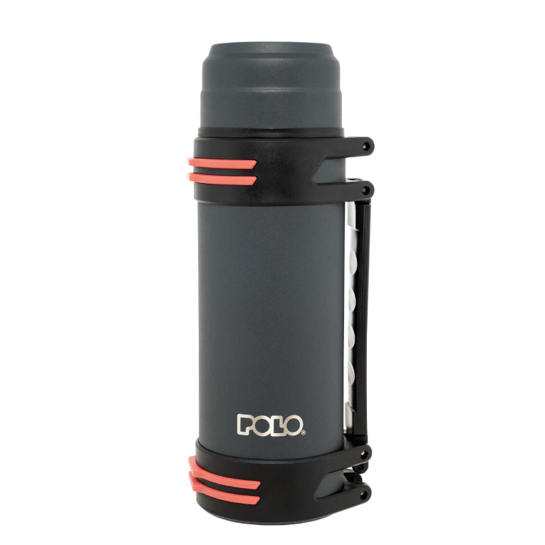Polo Ανοιξείδωτο Μπουκάλι Θερμός 2 λίτρων CHARCORAL  Thermos Inox 2lt 9-49-021-2100