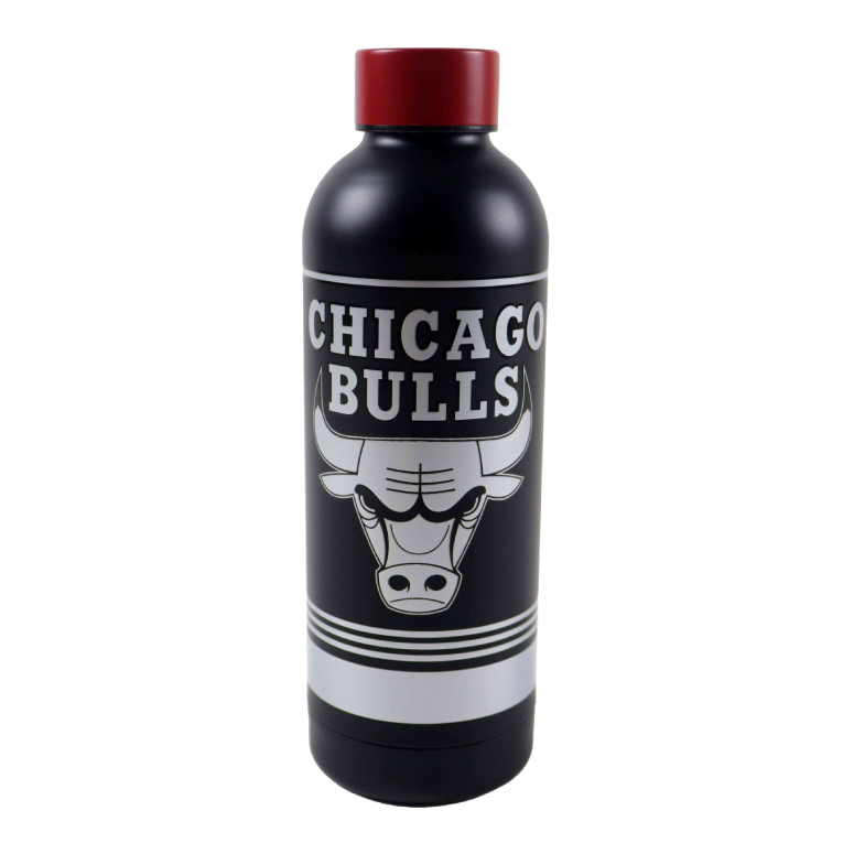 NBA Μπουκάλι Θερμός Μαύρο ΝΒΑ Chicago Bulls Stainless Steel Ανοξείδωτο Ατσάλι  530 ml 558-57223