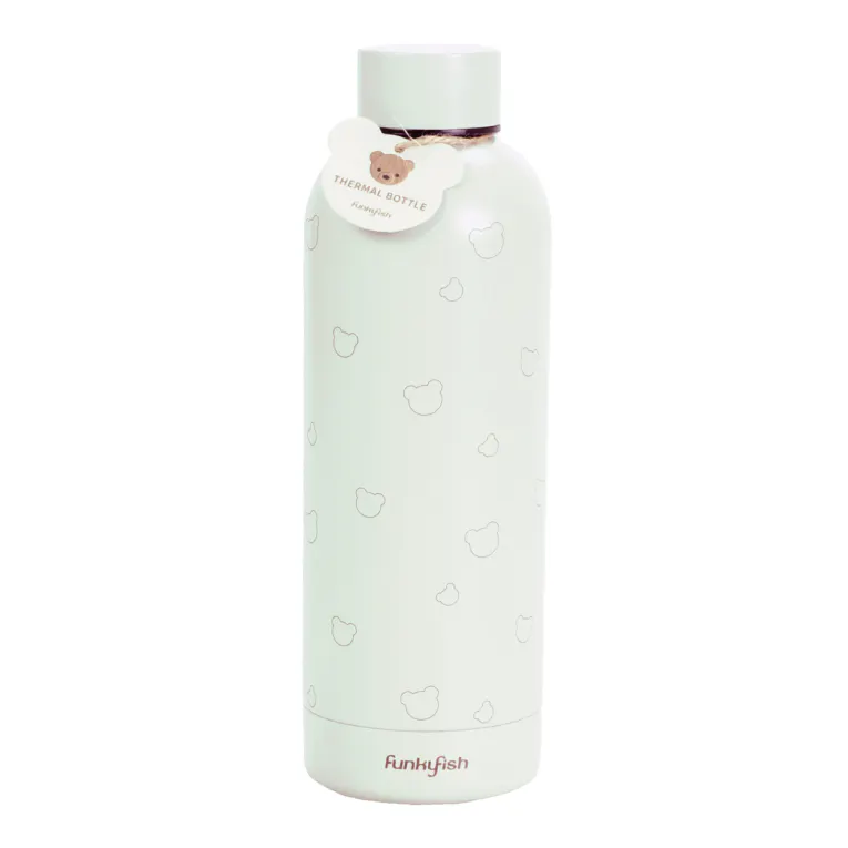 FUNKY FISH - FunkyFish Drinking Bottle White Παγούρι-Ποτήρι απο Ανοξείδωτο Ατσάλι Double Wall 500ml 300-30322