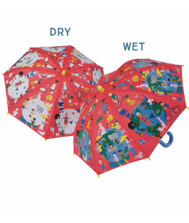 FLOSS & ROCK - Floss&Rock One World Color Change Umbrella Space Ομπρέλα One World που Αλλάζει Χρώμα στη Βροχή  Ηλικία 3+   43P6400