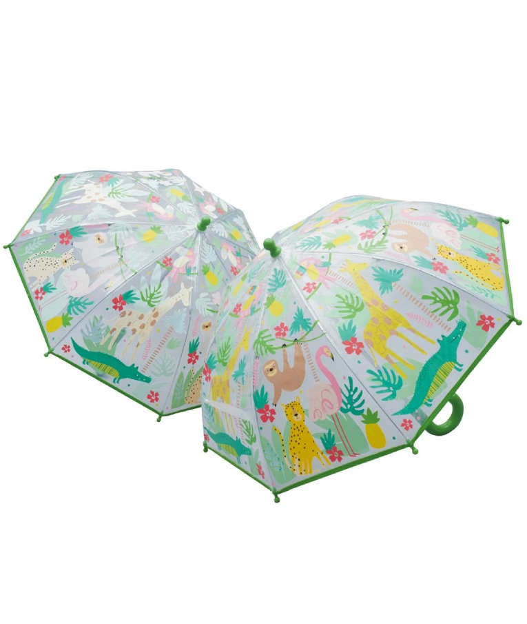 FLOSS & ROCK - Floss&Rock Jungle Color Change Umbrella  Ομπρέλα Jungle που Αλλάζει Χρώμα στη Βροχή  Ηλικία 3+   38P3397